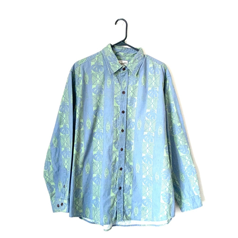 The Hawaiian original green and blue shirt